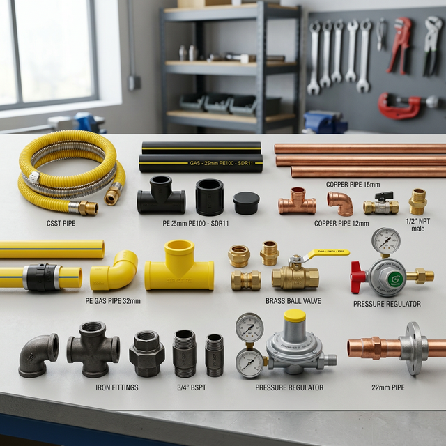 انواع مواسير تمديد غاز مركزى بالرياض